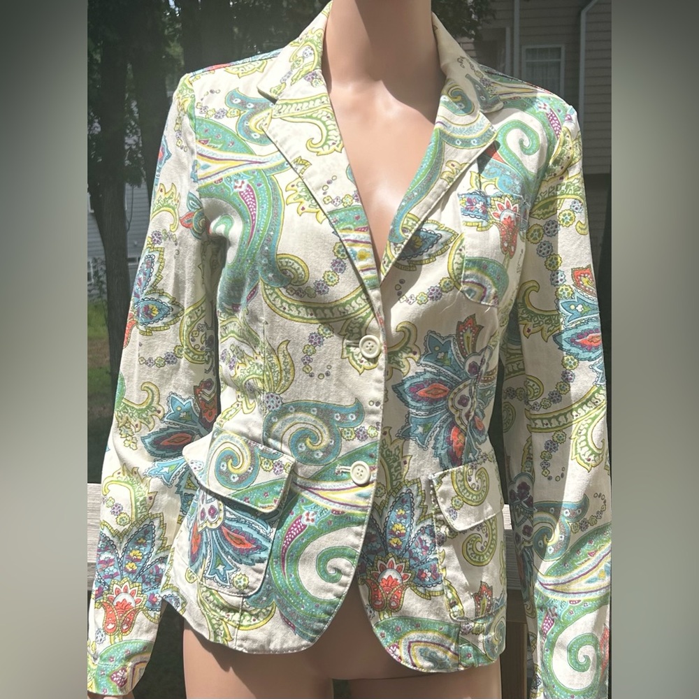 Izod Women's Colorful Paisley Blazer
